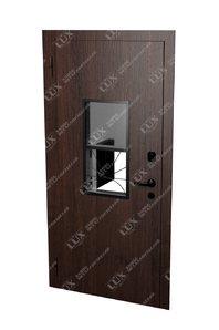 металлическая дверь с кассовым модулем, отделка с двух сторон МДФ