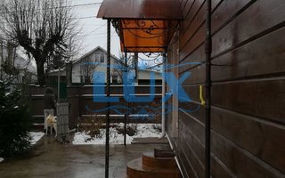 навес с ковкой, вид сбоку